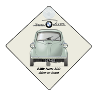 BMW Isetta 300 (3 wheel) 1957-62 Car Window Hanging Sign